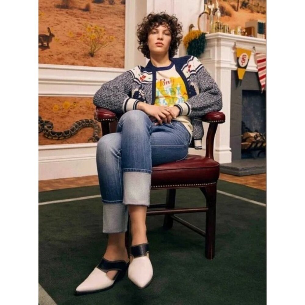 💕MOTHER💕 The High Waisted Pony Boy Ankle Jeans ~ Loafers and Lassos 28 NWT - Picture 7 of 16